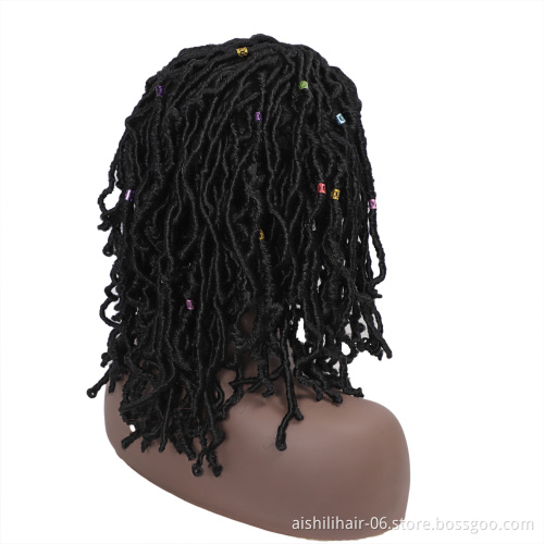 wholesale heat resistant Butterfly Locs Crochet wigs twisted braided wigs for black women Long and medium synthetic hair wigs
